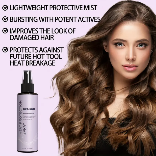 Luxora Bloom™ Silkening Mist – Heat Protection Spray with Keratin (150ml)