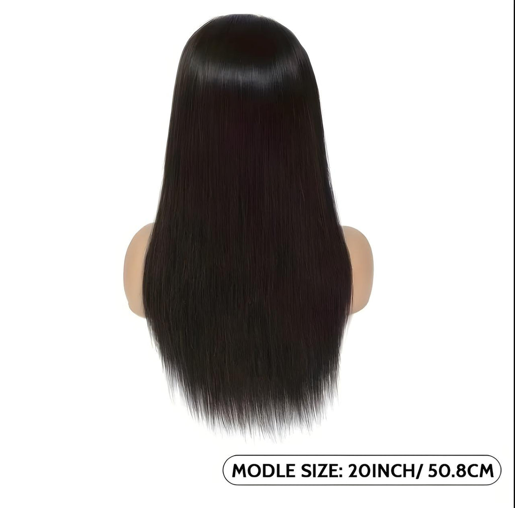 Go Glueless 20” 4x4 Straight Human Hair Wig – HD Transparent Lace Closure, 180% Density, Effortless Style for Women